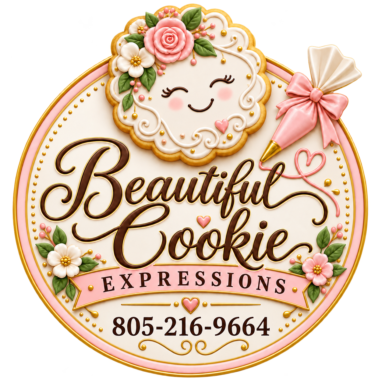 Beautiful Cookie Expressions bakery logo